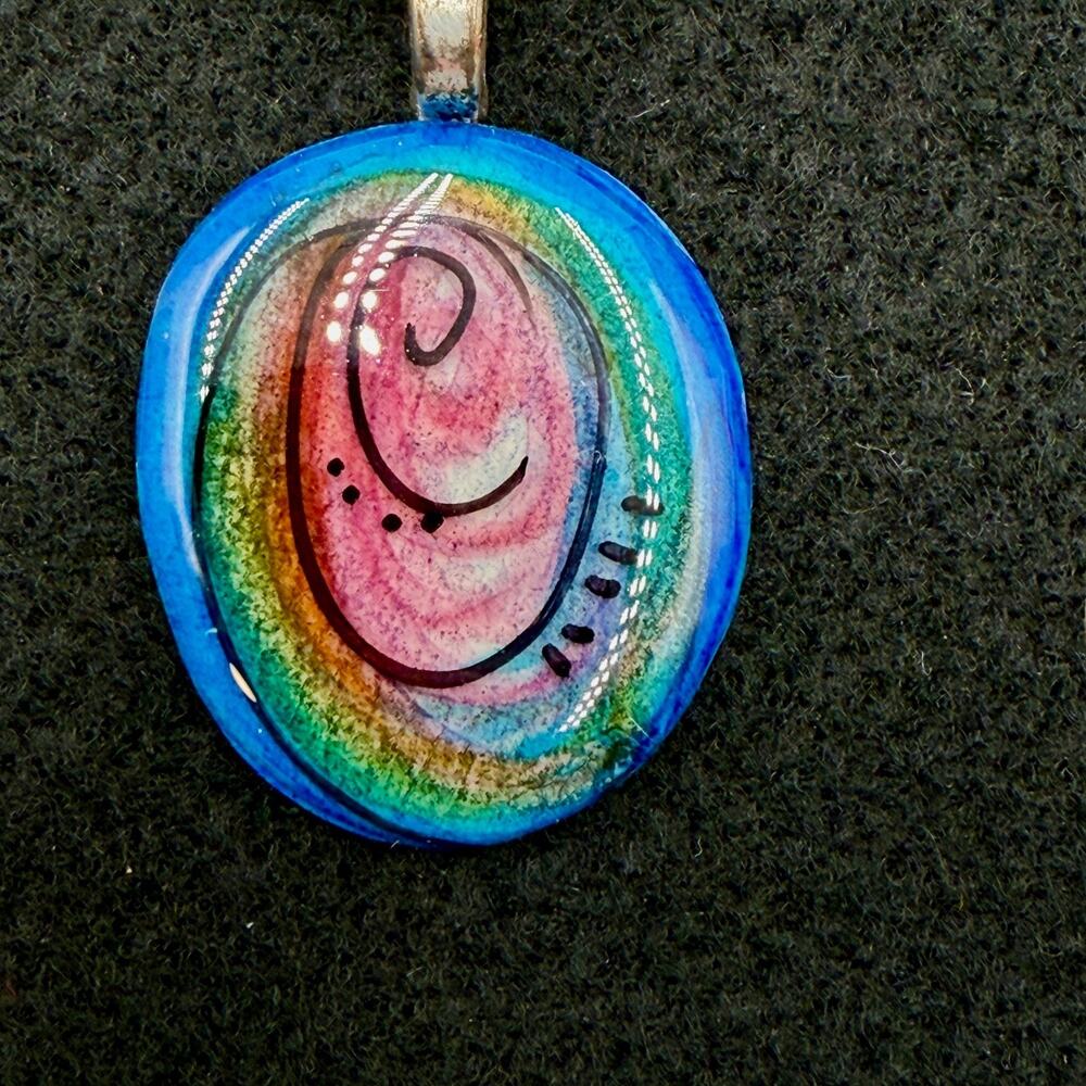 Handmade Abstract Pendant Necklace by Virginia Nin - Picture 2 of 4